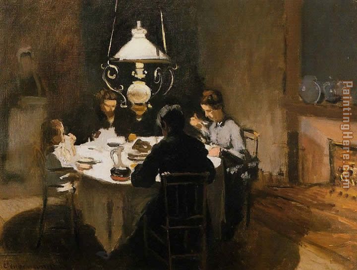 The Dinner painting - Claude Monet The Dinner art painting